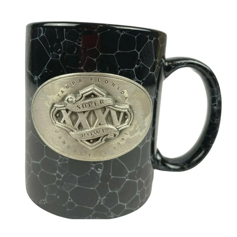 2001 3D SUPER BOWL XXXV‎ Tampa Florida Mug Cup